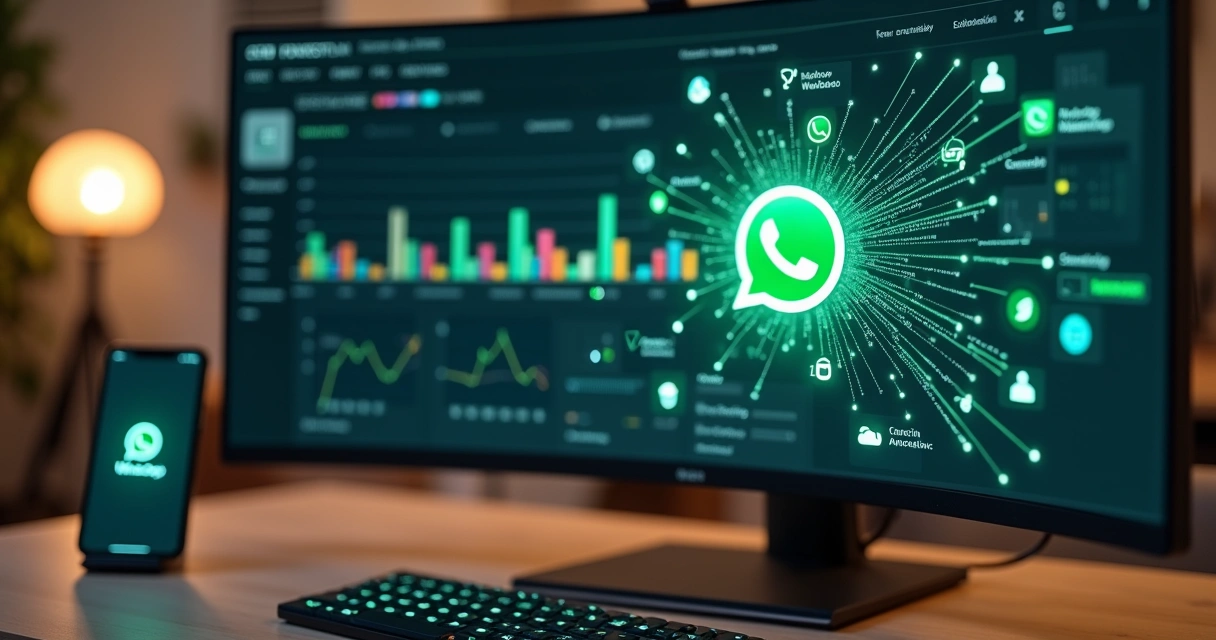 Dashboard de CRM conectado ao WhatsApp com fluxos automáticos de webhook