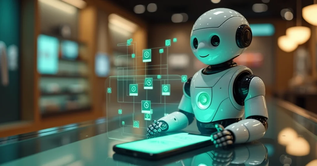 Agente virtual enviando mensajes automáticos de WhatsApp en entorno de ventas